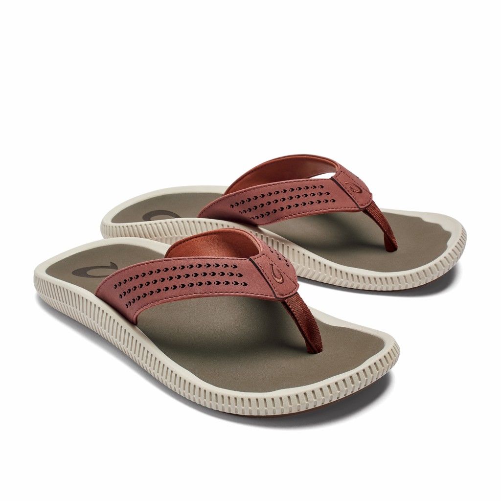 Olukai Men's Ulele Flip Flop - Canoe / Mustang US065-213